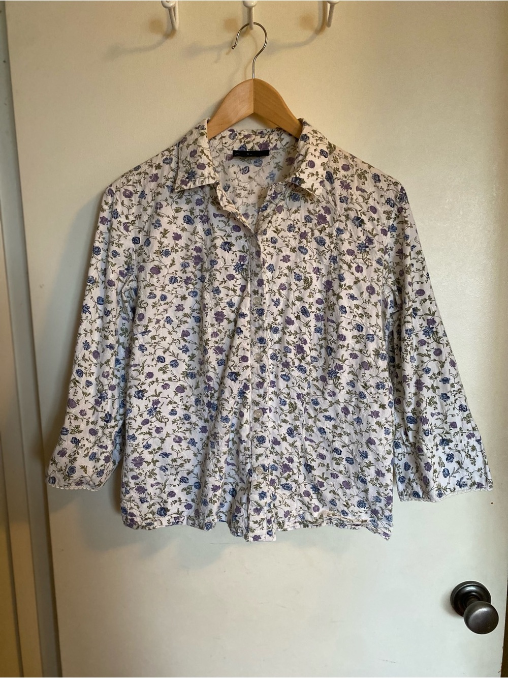 Style & Co. Cropped Button-Down Shirt Women’s Medium